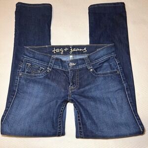 Y2K Tag Jeans Dark Wash Low Rise Slim Straight size 28